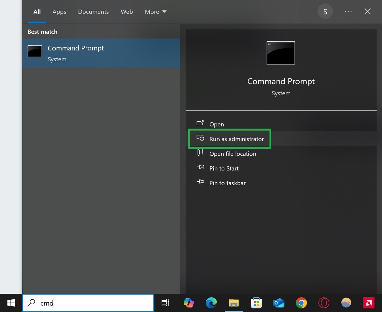 Open the Windows command prompt as administrator.jpg